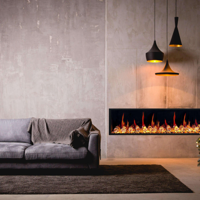 New Latitude 75" Smart Built-in Linear Electric Fireplace Wifi Enabled - ZEF75VC - Litedeer Homes