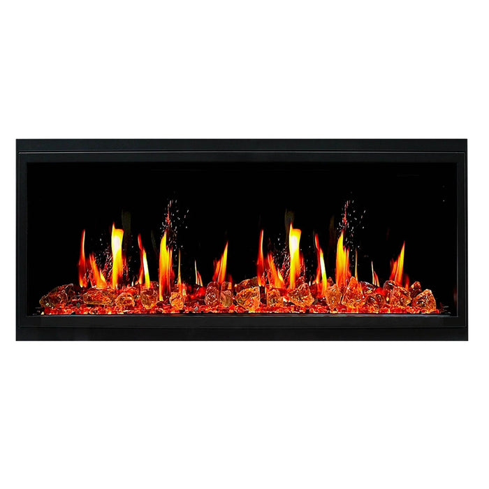 2025 New Litedeer Homes Latitude 45-inch Smart Electric Fireplace with 1-inch Trim Reflective Amber Glass - ZEF45XA - Litedeer Homes