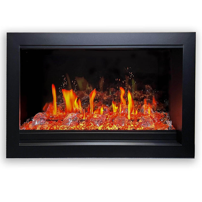 LiteStar 33 inch Smart Electric Fireplace Insert with App Diamond-like Crystal (ZEF38VC-33C) - Litedeer Homes