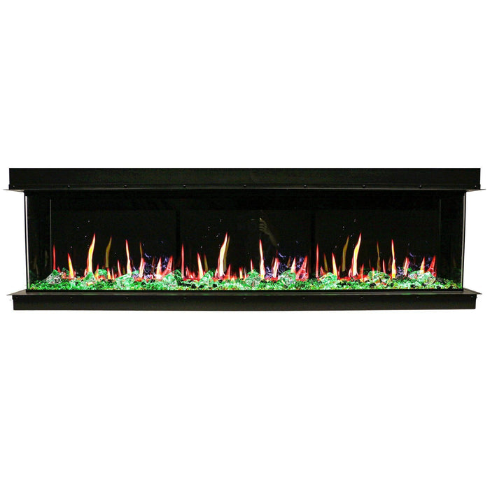 2025 New Litedeer Homes Warmcastle 72-Inch 3-Sided Smart Electric Fireplace (Model: ZEF72T) – WiFi-Enabled with Smart App Control - Litedeer Homes