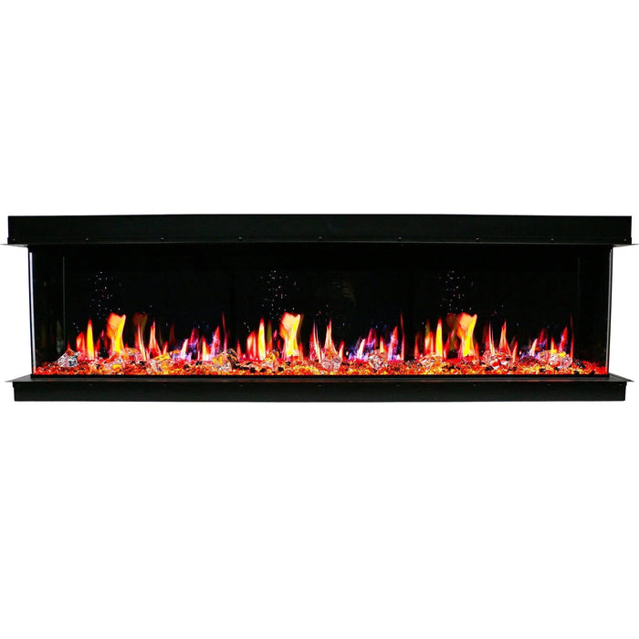 2025 New Litedeer Homes Warmcastle 72-Inch 3-Sided Smart Electric Fireplace (Model: ZEF72T) – WiFi-Enabled with Smart App Control - Litedeer Homes
