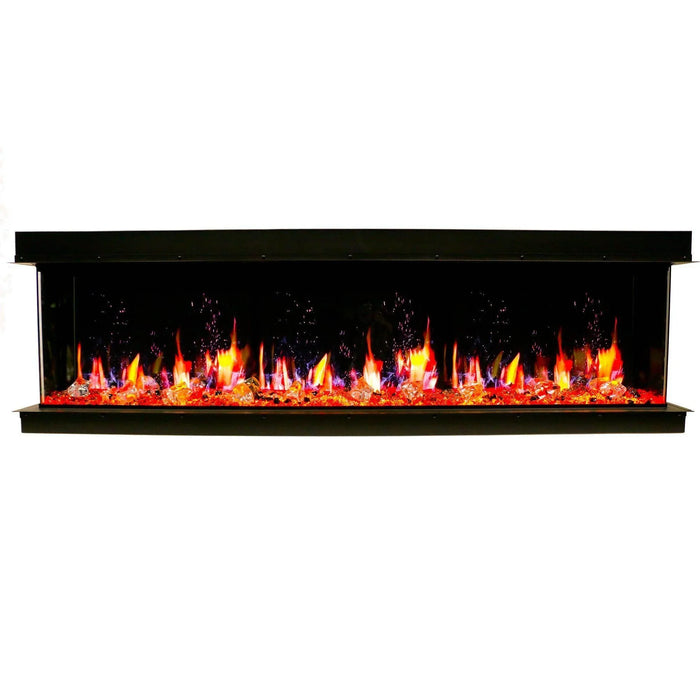 2025 New Litedeer Homes Warmcastle 72-Inch 3-Sided Smart Electric Fireplace (Model: ZEF72T) – WiFi-Enabled with Smart App Control - Litedeer Homes