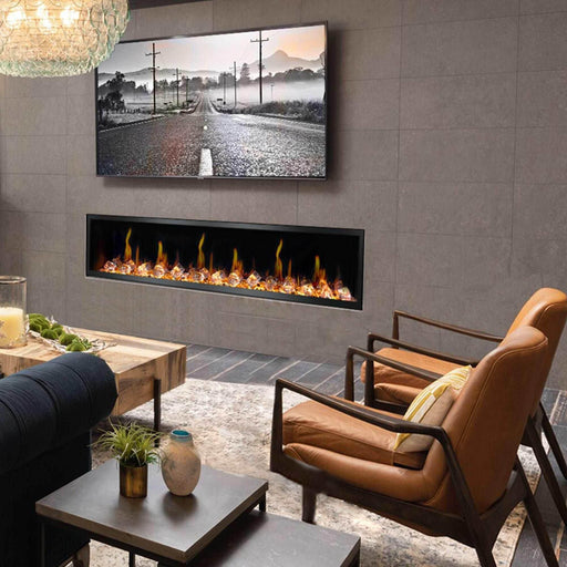 2025 New Litedeer Homes Latitude 65 inch Ultra-Slim Smart Electric Fireplace with Crackling Sounds, Diamond-like Crystal - ZEF65XC - Litedeer Homes