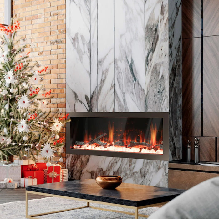 Litedeer Latitude II 68" Smart Wall Mounted Electric Fireplace with App - ZEF68X,Black - Litedeer Homes