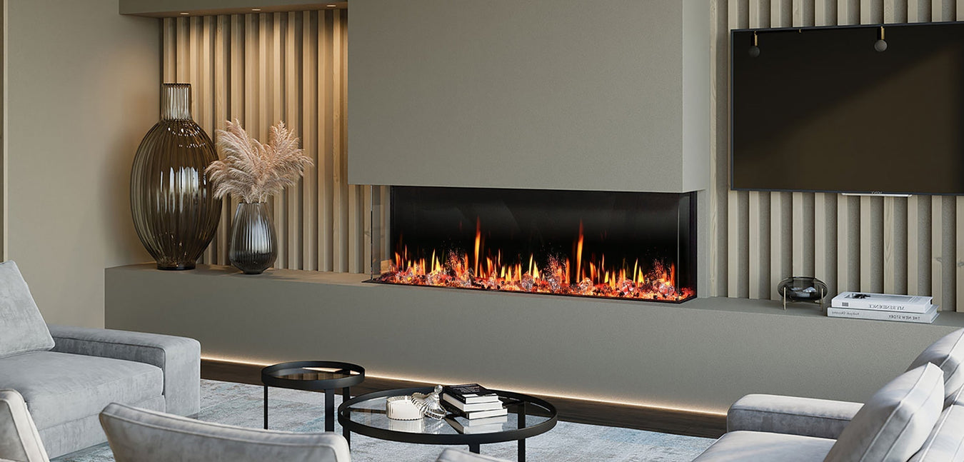 3 Side Smart Fireplace - Litedeer Homes