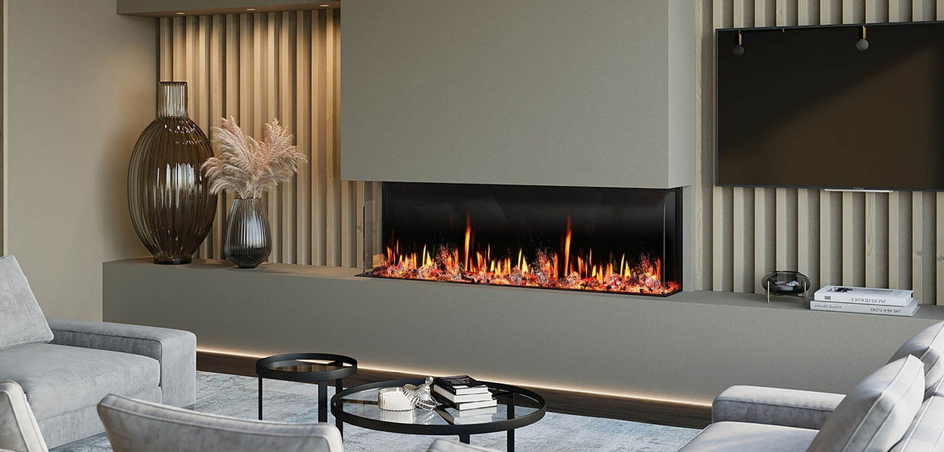 Warmcastle 3 Side Smart Electric Fireplace - Litedeer Homes