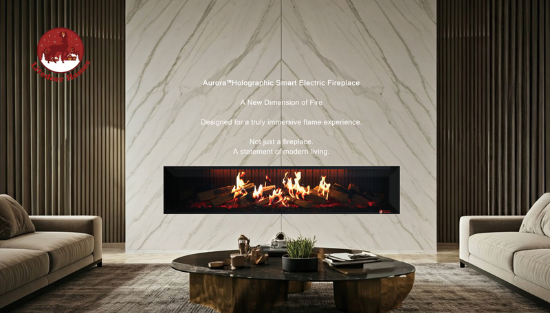Aurora X72 72" Holographic Smart Electric Fireplace | 3-Sided Luxury Fireplace for Modern Living