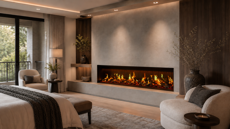 Aurora X50 50-Inch 3D Holographic Fireplace | Luxury Built-In Electric Fireplace