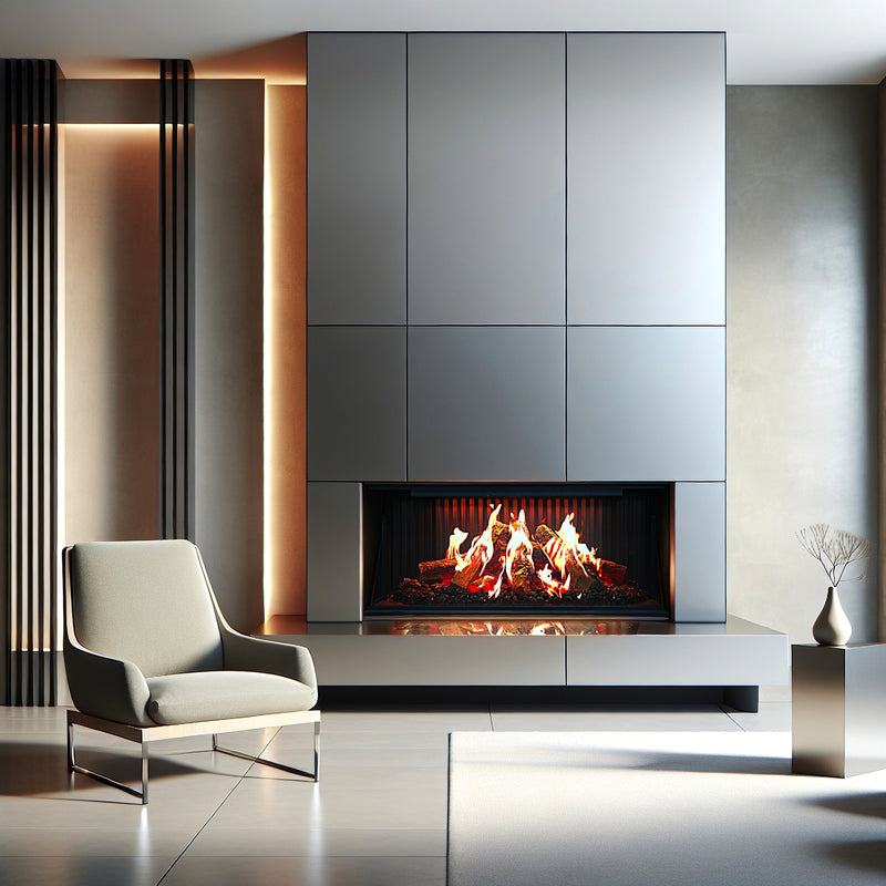 Aurora X72 72" Holographic Electric Fireplace | Built-in Architectural Flame System | Smart Control | Ultra-Realistic 3D Flame