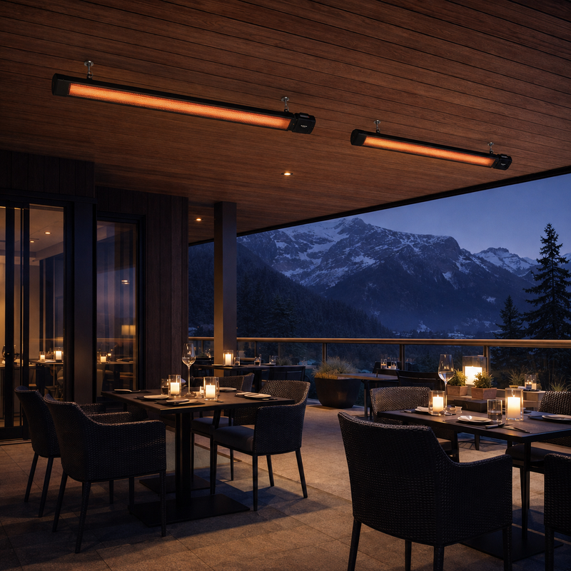 Altura 60" Linear Patio Heater | 2800W Infrared Electric Outdoor Heater, Wall & Ceiling Mounted, Smart Control, IP55 Weatherproof