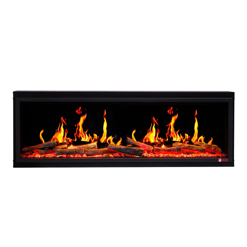 Litedeer Homes Latitude ZEF55V 55" Built-In Smart Electric Fireplace | App Control, Breathing Logs, Energy Efficient