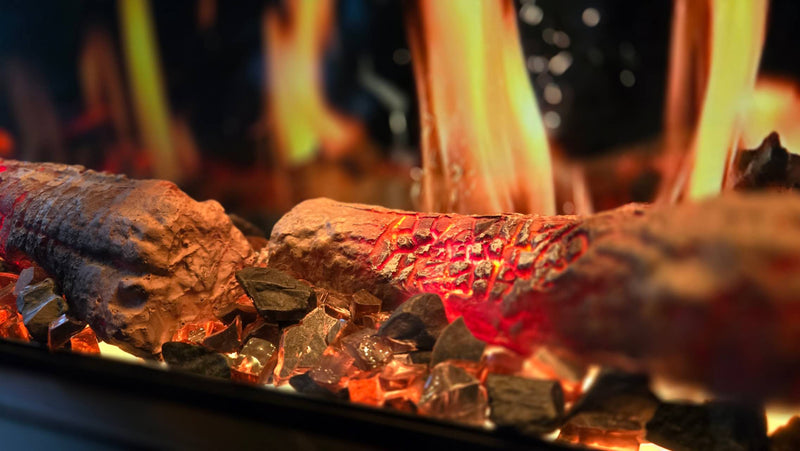 Litedeer Homes Latitude 55" Built-in Smart Electric Fireplace with Crackling Sounds Multi-Style, 5 Colours, Breathing Logs,Smart App (Model:ZEF55T)