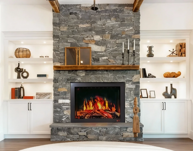 Litestar 35″ Smart Electric Fireplace Insert – Ultra-Slim Built-In, Wi-Fi App Control (ZEF35X)