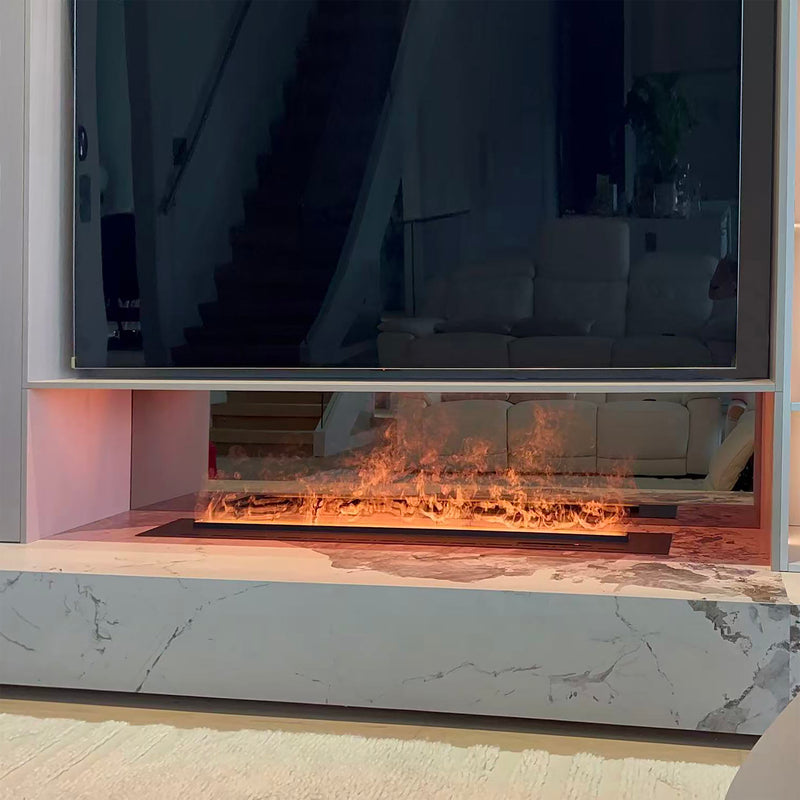 Chimenea de vapor de agua 3D Mercury de 40 pulgadas de Litedeer Homes con aplicación Smart Fireplace, llama multicolor y control remoto (modelos: VEW40A o VEW40M)