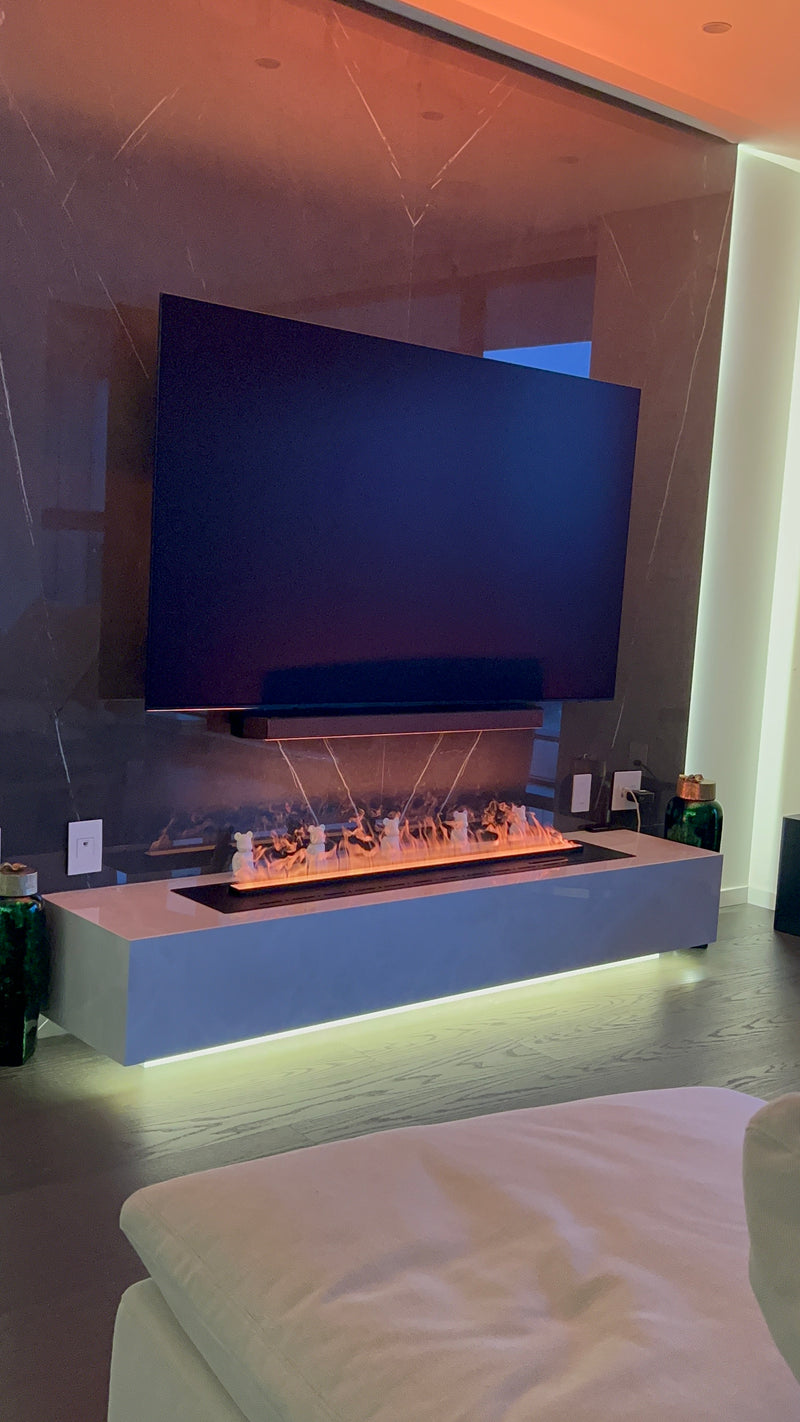 Litedeer Homes Mercury 40-inch 3D Water Vapor Fireplace Cassette with Smart Fireplace App (Model: VEW40A | VEW40M)