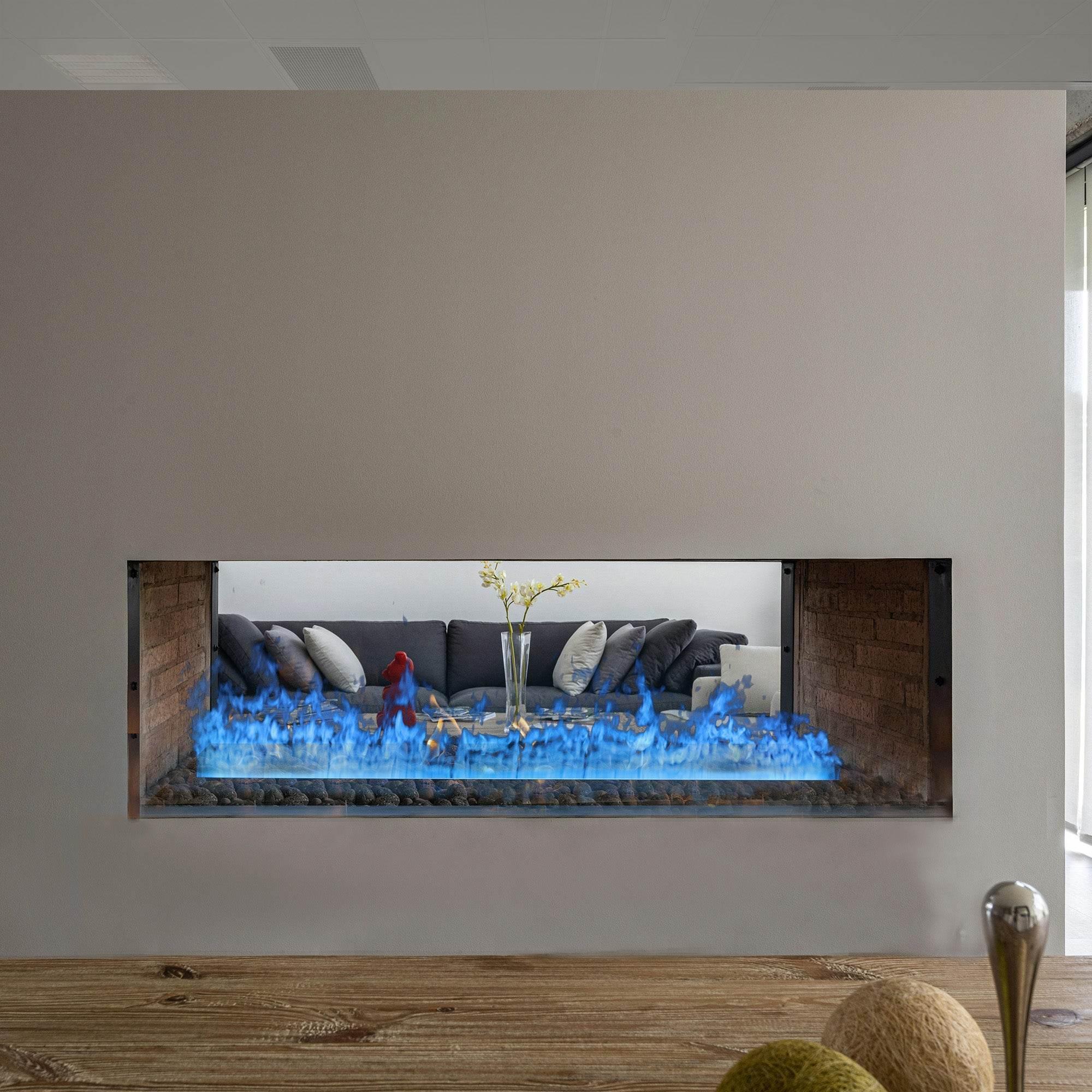 50-Inch Water Vapor Fireplace Cassette | 3D Built-in Smart Mist