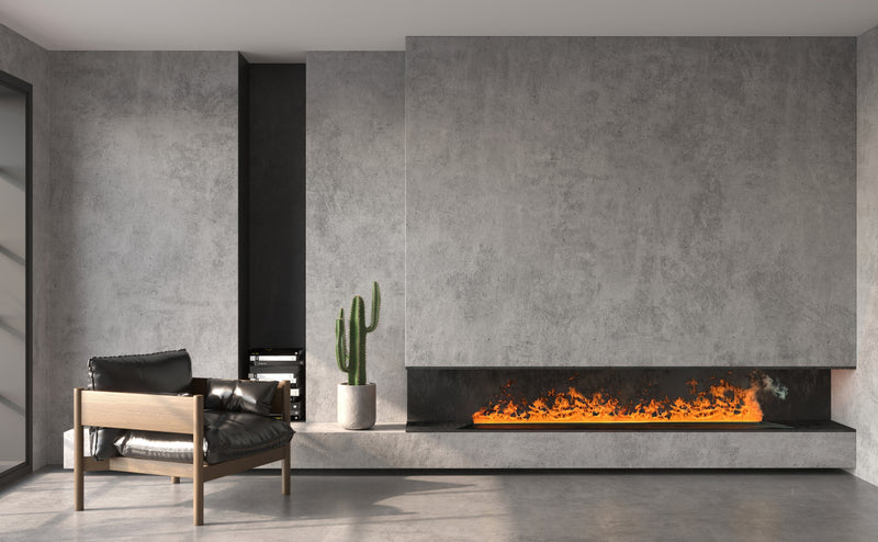 Litedeer Homes Mercury 50-Inch 3D Water Vapor Fireplace Cassette with Smart App