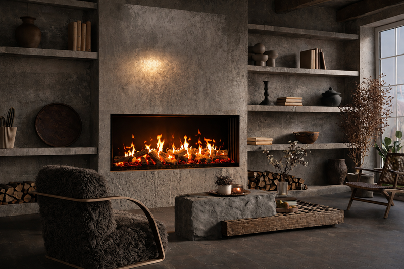 Aurora X50 50-Inch 3D Holographic Fireplace | Luxury Built-In Electric Fireplace
