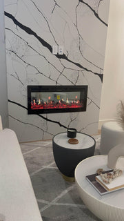Litedeer Homes Aimée 40-Inch Smart Electric Fireplace with App Crackling Sounds 5 Unique Flame (Model: ZEF40L) - Litedeer Homes