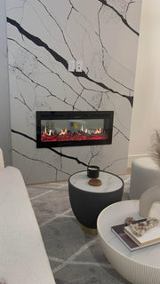 Litedeer Homes Aimée 40-Inch Smart Electric Fireplace with App Crackling Sounds 5 Unique Flame (Model: ZEF40L) - Litedeer Homes