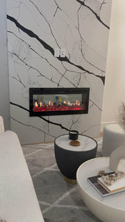 Litedeer Homes Aimée 40-Inch Smart Electric Fireplace with App Crackling Sounds 5 Unique Flame (Model: ZEF40L) - Litedeer Homes