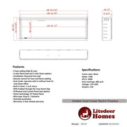 2025 New Litedeer Homes Latitude 55-inch Built-in Smart Electric Fireplace with 1-inch Trim (Model: ZEF55T) - Litedeer Homes