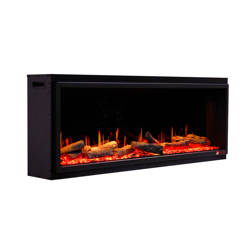 2025 New Litedeer Homes Latitude 55" Smart Electric Fireplace with Reflective Amber Glass - ZEF55VA