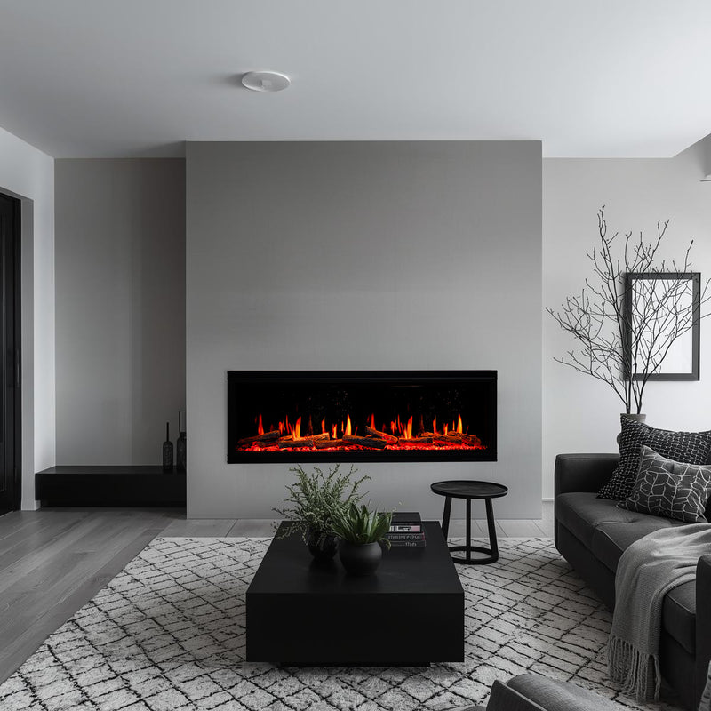 Latitude 55″ Built-In Smart Electric Fireplace with Aquarium Mode (Model: ZEF55T)