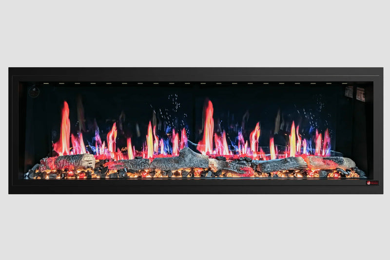 2025 New Litedeer Homes Latitude II 58-inch Wall Mount Smart Electric Fireplace with Multi-flame, Crackling Sounds - ZEF58V - Litedeer Homes