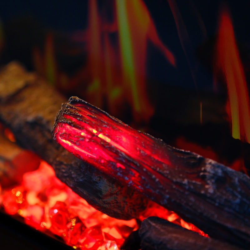 Litedeer Warmcastle ZEF60T 60" Original 3-Sided Smart Electric Fireplace – Patented GT-Xview Flame, Breathing Charcoal Bed, Wi-Fi Control, Factory-Direct Design