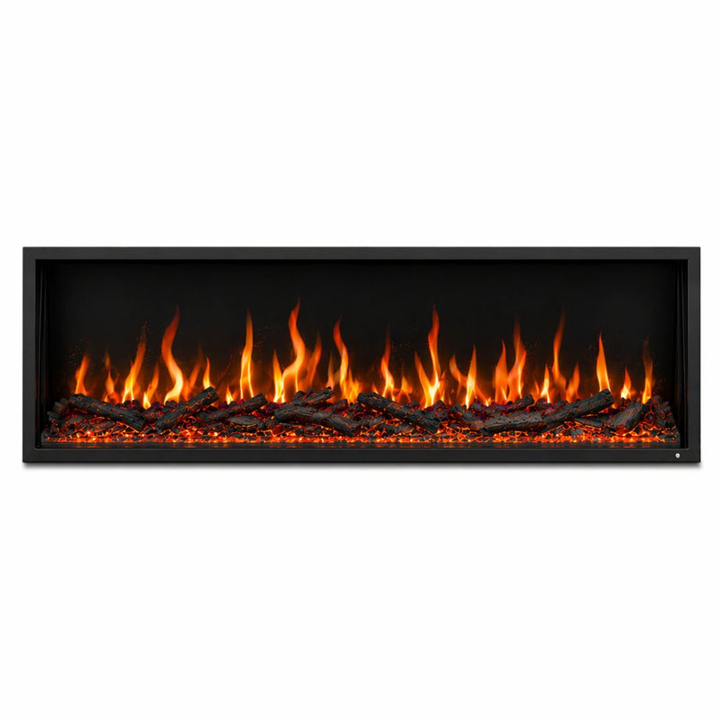 Foyer électrique linéaire ultra mince Latitude de Litedeer de 65 po avec application - ZEF65X, noir 