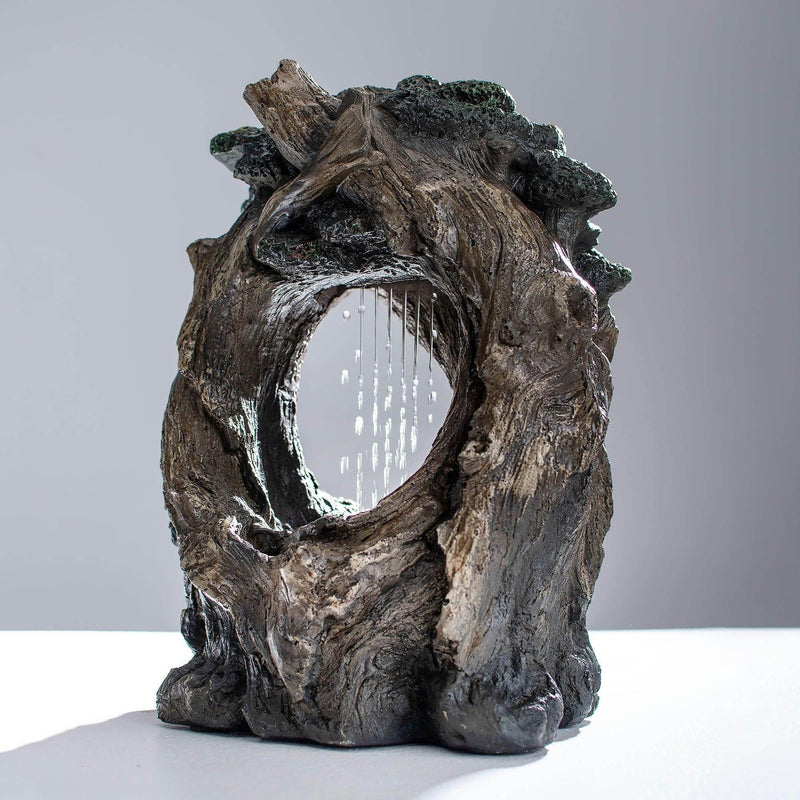 Artsy Tree Waterfall Tabletop Fountain (Waterfall Wonder Indoor Relaxing Fountain Tree of Life Tabletop Water Feature - Litedeer Homes