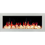 Litedeer Homes Gloria II 48" Smart Electric Fireplace with App Diamond-like Crystal - ZEF48XCW, White - Litedeer Homes