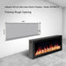 Litedeer Homes Gloria II 48" Smart Electric Fireplace with App Diamond-like Crystal - ZEF48XCW, White - Litedeer Homes