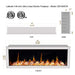 Litedeer Homes Gloria II 48" Smart Electric Fireplace with App Diamond-like Crystal - ZEF48XCW, White - Litedeer Homes
