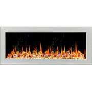 Litedeer Homes Gloria II 48" Smart Electric Fireplace with App Diamond-like Crystal - ZEF48XCW, White - Litedeer Homes