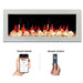 Litedeer Homes Gloria II 48" Smart Electric Fireplace with App Diamond-like Crystal - ZEF48XCW, White - Litedeer Homes