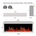 Litedeer Homes Gloria II 58" Smart Electric Fireplace with App Diamond-like Crystal - ZEF58VCW, White - Litedeer Homes