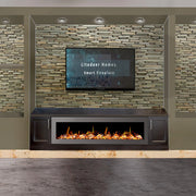 Litedeer Homes Gloria II 58" Smart Electric Fireplace with App Diamond-like Crystal - ZEF58VCW, White - Litedeer Homes