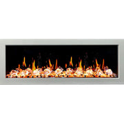Litedeer Homes Gloria II 58" Smart Electric Fireplace with App Diamond-like Crystal - ZEF58VCW, White - Litedeer Homes