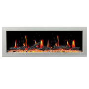 Litedeer Homes Gloria II 58" Smart Electric Fireplace with App Driftwood Log & River Rock - ZEF58VW White Fireplace - Litedeer Homes