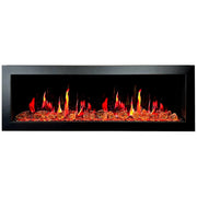 Litedeer Homes Gloria II 58" Smart Electric Fireplace with App Reflective Amber Glass - ZEF58VAW, White - Litedeer Homes