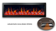 Litedeer Homes Gloria II 58" Smart Electric Fireplace with App Reflective Amber Glass - ZEF58VAW, White - Litedeer Homes