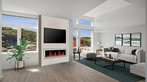 Litedeer Homes Gloria II 68" Smart Electric Fireplace with App Driftwood Log & River Rock - ZEF68XW - Litedeer Homes