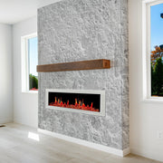Litedeer Homes Gloria II 68" Smart Electric Fireplace with App Reflective Amber Glass - ZEF68XAW, White - Litedeer Homes