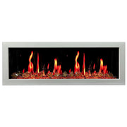 Litedeer Homes Gloria II 68" Smart Electric Fireplace with App Reflective Amber Glass - ZEF68XAW, White - Litedeer Homes