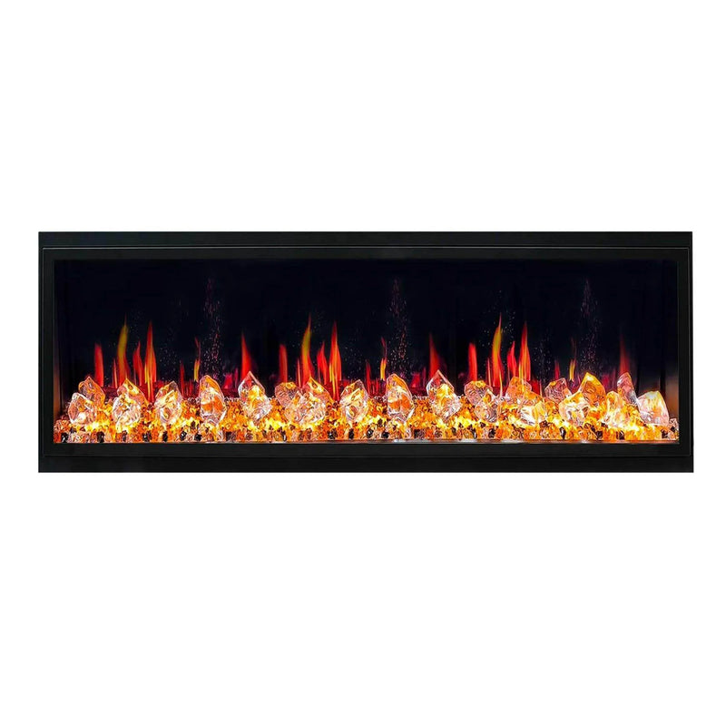 2025 New Litedeer Homes Latitude 55 inch Built-in Smart Electric Fireplace with Crackling Sounds, Diamond-like Crystal - ZEF55VC - Litedeer Homes