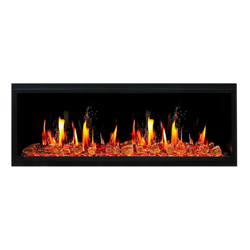 Litedeer Latitude 55" Smart Built-in Linear Electric Fireplace Wifi Enabled with Crackling Sounds - ZEF55VA, Black - Litedeer Homes