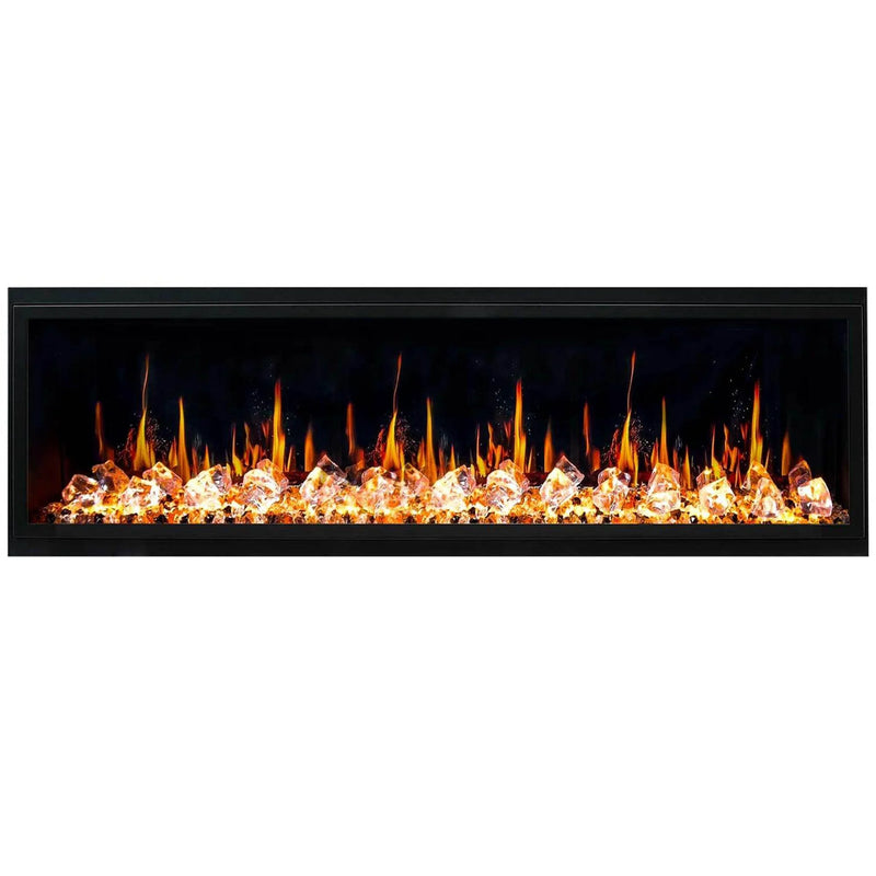2025 New Litedeer Homes Latitude 65 inch Ultra-Slim Smart Electric Fireplace with Crackling Sounds, Diamond-like Crystal - ZEF65XC - Litedeer Homes