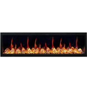 2025 New Litedeer Homes Latitude 75 inch Smart Control HD LED Electric Fireplace Wifi Enabled (Model: ZEF75VC),Black - Litedeer Homes